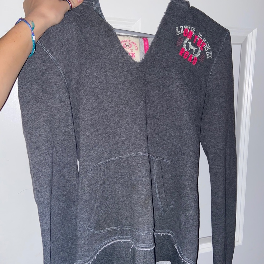 PINK “on the road” dark gray sweatshirt